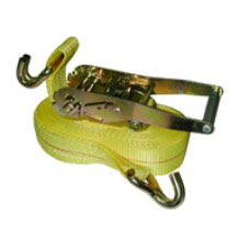2" X 27' POLYESTER RATCHET TIE DOWN STRAP WITH WIRE HOOK EACH END